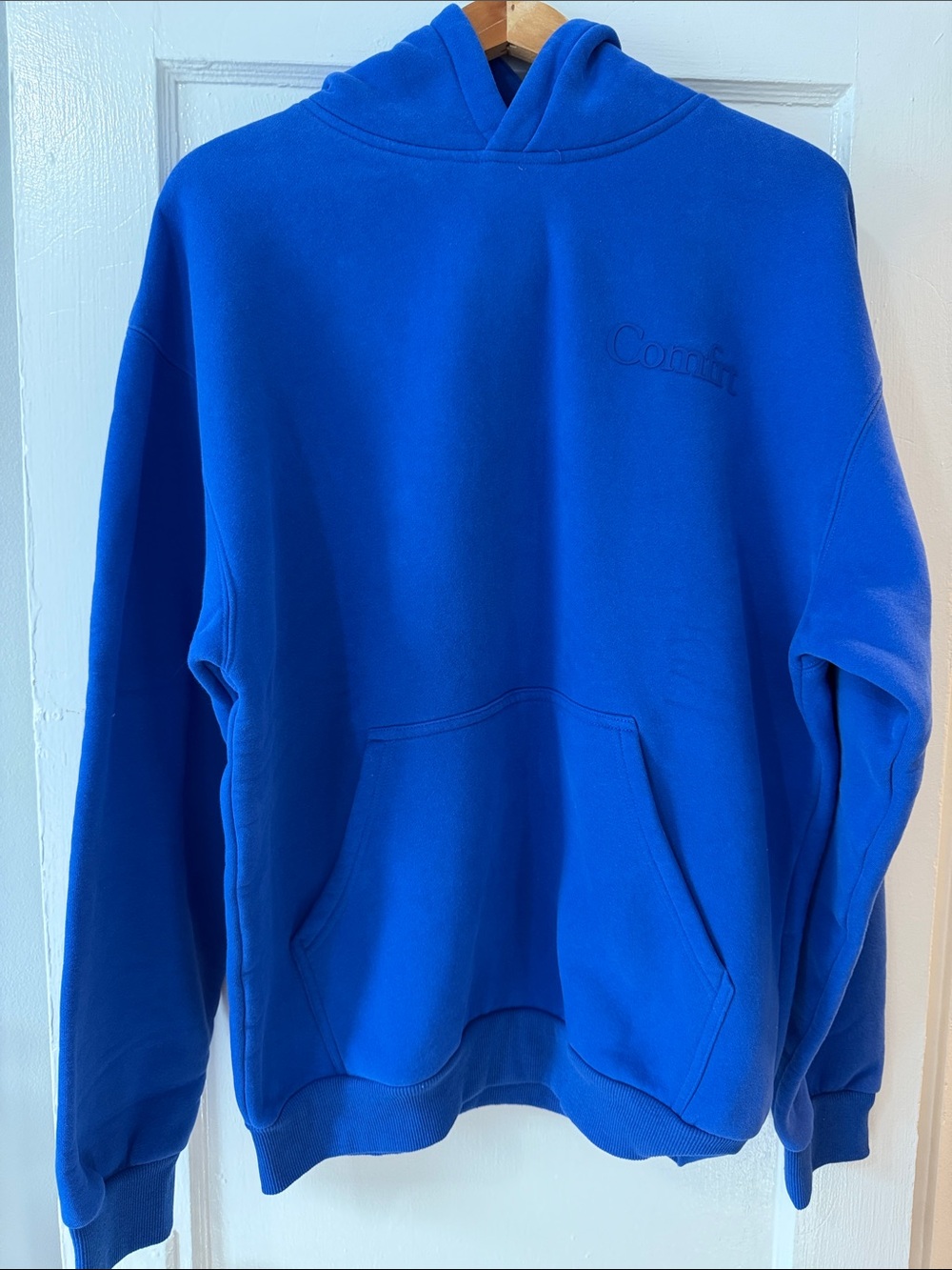 Comfy Electric Blue Pullover Hoodie